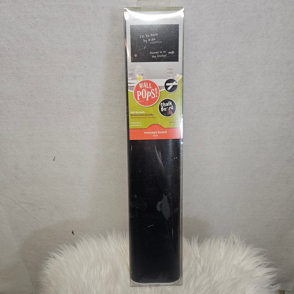 Wow Pops Peel Stick Chalkboard Roll Wall Sticker Message Board Removable New
